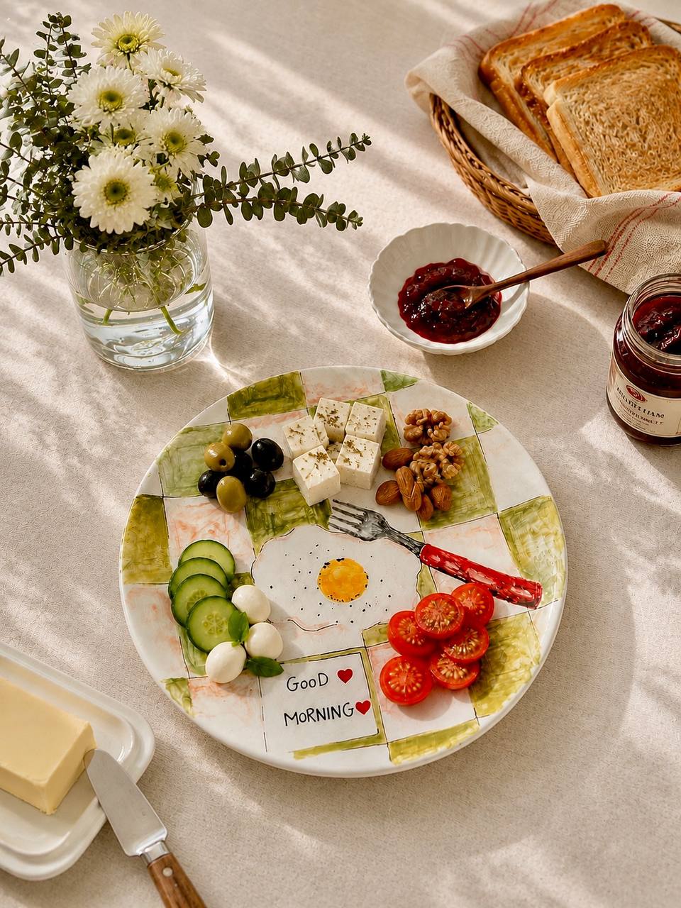 بشقاب صبحانه خوری سرامیکی Goodmorning